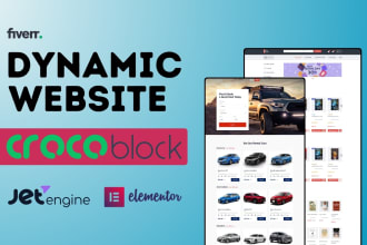 build dynamic wordpress website by crocoblock, jet engine and elementor pro