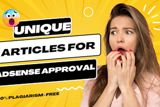 write 30 humanize and unique SEO articles for google adsense approval