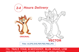 do vector tracing, redraw, line art, recreate logo, image, design