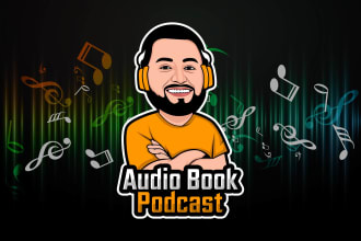 cute cartoon kawaii mascot podcast cover art caricature logo