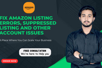 fix any amazon listing errors, variation issue and inactive listings