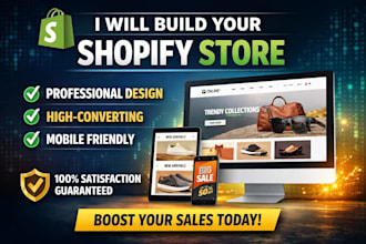 create a professional shopify website that sells