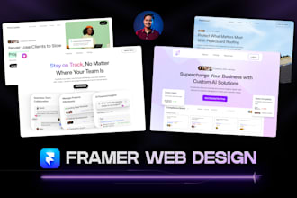 design and develop modern and eye catchy website in framer