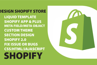 create a custom shopify theme or store for you