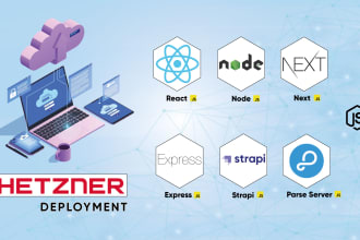 do hetzner deployment ubuntu, react, nextjs, nodejs and strapi