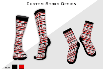 create socks design according to your requirement