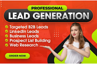 b2b lead generation, linkedin lead generation, business leads and lead list