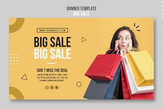 design a professional banner for your shopify store, website