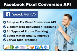 fix or setup google ads conversion tracking, ga4 ecommerce tracking, fb pixel