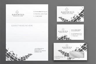 create a letterhead design and a business card design