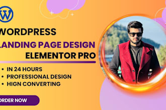create responsive wordpress landing page design elementor pro