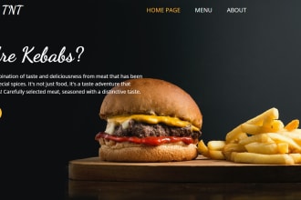 create an online food ordering restaurant website