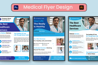 design professional medical dental home care health care flyer