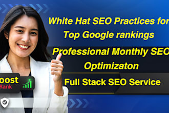 provide monthly SEO service for top google rankings