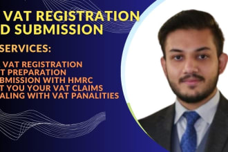 prepare and submit UK vat registration and vat returns