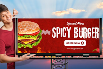 design all types of billboard signage and banners in one day