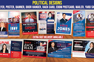 do ultimate political design or any election campaign flyer in 12 hours