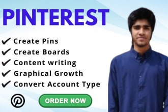 create pins, boards as a pinterest marketing or optimize
