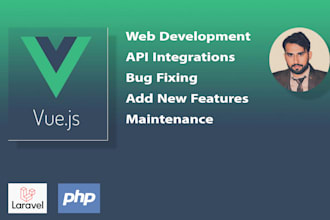 develop, fix, and maintain  vuejs , laravel and php websites