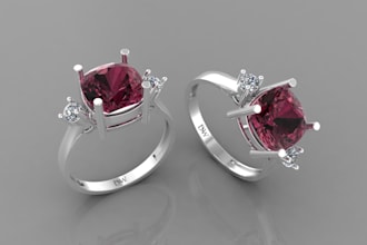 do 3d cad model jewelry design