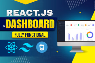 develop react dashboard or react admin panel, portal, and crm