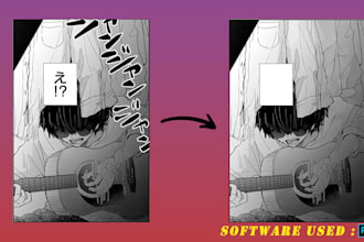 clean and redraw panels of manga, manhua, webtoon