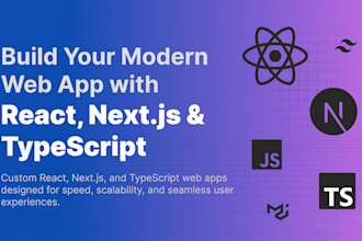 develop modern web app with react, nextjs and typescript