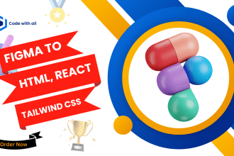 convert figma to HTML, react, and tailwind CSS