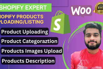 do professional shopify product listing, woocommerce product listing