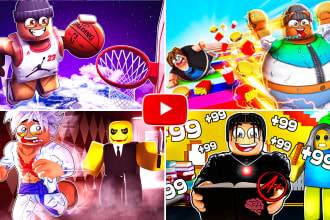 design clickbait roblox thumbnail or icon for youtube