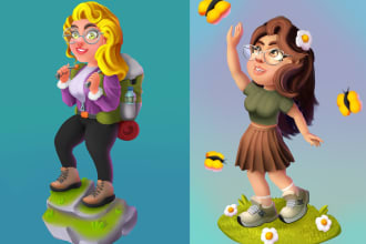 draw 2d games, characters and environments, fantasy