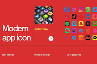 design modern app icon for mobile app