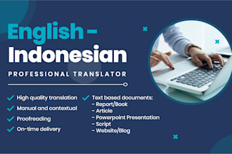 professionally translate from english to bahasa indonesia