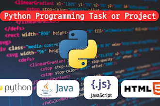 solve any python programming task or project