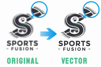 fix, redraw and vectorize logo or image into high res vector