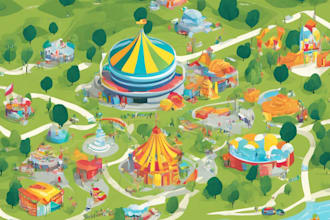 do vector illustration of event, festival venue map design