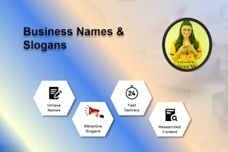 write unique brand names and slogans for your startup
