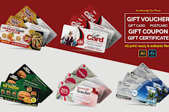 do affordable and elegant voucher, postcard, coupons or gift certificate
