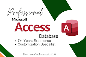 design custom microsoft access database application solution