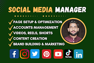 be your social media marketing manager and content creator