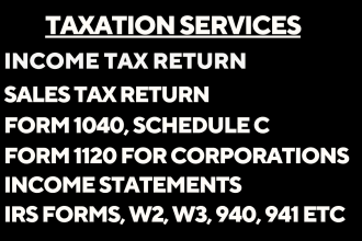 prepare USA tax returns for business individuals and llc corporations