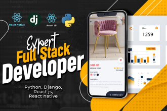full stack developer web mobile apps saas mvp django react