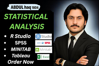 do advanced statistical analysis in r studio, minitab, spss