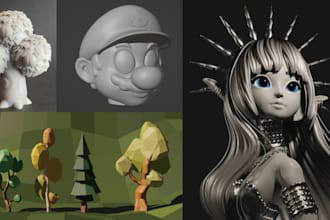 3d model gaming assets, environments and figures