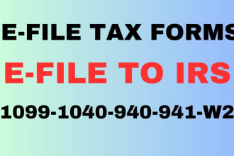prepare and efile 1099, 1040, 941, 940, 1040 forms, w2 and w3,