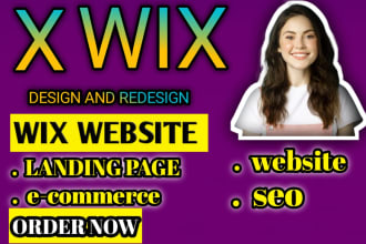 design or redesign buisness ,wedding ,booking ,porftfolio website in wix studio