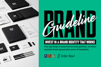design a custom logo and brand style guide for your business corporate identity