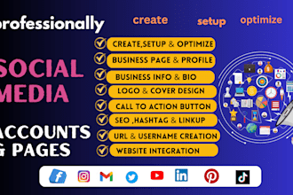 setup all social media accounts for your business