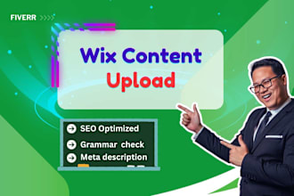upload wordpress wix squarespace website content or blogpost