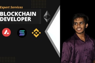 be your web3 blockchain developer in smart contracts tokens nfts on evm solana